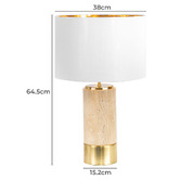 Rexington Home 64.5cm Sigourney Travertine Table Lamp