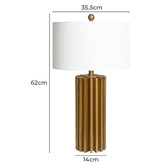 Rexington Home Melisandre Painted Polyresin Linen Table Lamp