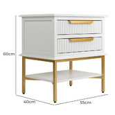 Rexington Home Wyatt 2 Drawer Bedside Table