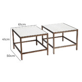 Rexington Home 3 Piece Dominick Nesting Coffee Table Set