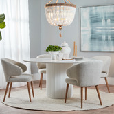 Rexington Home Travis Natural Linen-Blend Dining Chair