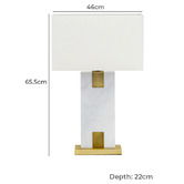 Rexington Home 65.5cm Lyndon Marble Table Lamp
