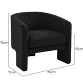 Rexington Home Wesley Boucle Armchair