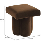 Rexington Home Axel Velvet Accent Stool