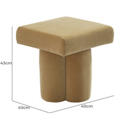 Rexington Home Axel Velvet Accent Stool