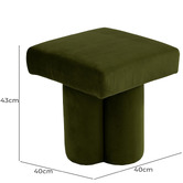 Rexington Home Axel Velvet Accent Stool