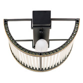 Rexington Home Grenelle Fluted Glass Flush Mount Wall Light