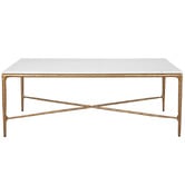 Rexington Home Lee Rectangular Marble Coffee Table