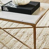 Rexington Home Lee Rectangular Marble Coffee Table