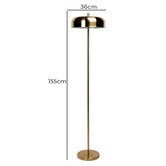 Rexington Home 155cm Andrup Brass Floor Lamp