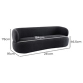 Rexington Home Terry 3 Seater Boucle Sofa