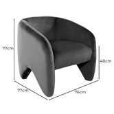 Rexington Home Nia Velvet Armchair