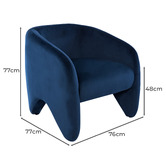 Rexington Home Nia Velvet Armchair
