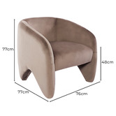 Rexington Home Nia Velvet Armchair