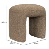 Rexington Home Mikhail Boucle Accent Stool