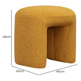 Rexington Home Mikhail Boucle Accent Stool