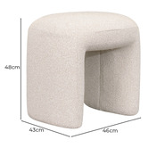 Rexington Home Mikhail Boucle Accent Stool