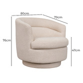 Rexington Home Gespa Boucle Swivel Armchair