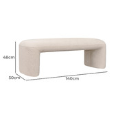 Rexington Home Mikhail Boucle Ottoman Bench