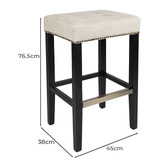 Rexington Home 76.5cm Hollander Linen Bar Stool