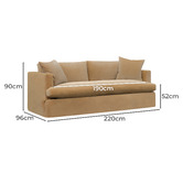 Rexington Home Morgan 3 Seater Velvet Sofa