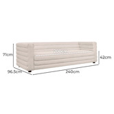 Rexington Home Oriel 4 Seater Linen-Blend Sofa