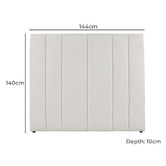 Rexington Home White Amalia Boucle Double Bedhead