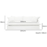 Rexington Home Rory 4 Seater Linen Sofa