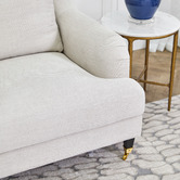 Rexington Home Sasha 3 Seater Linen-Blend Sofa with Castors