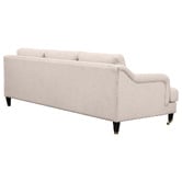 Rexington Home Sasha 3 Seater Linen-Blend Sofa with Castors