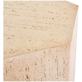 Rexington Home Satine Travertine-Look Side Table