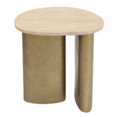 Rexington Home Fenn Travertine Side Table
