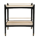 Rexington Home Frieda 2 Tier Travertine Bar Cart