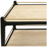 Rexington Home Frieda 2 Tier Travertine Bar Cart