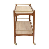 Rexington Home Frieda 2 Tier Travertine Bar Cart