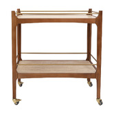 Rexington Home Frieda 2 Tier Travertine Bar Cart