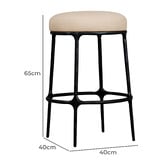 Rexington Home 65cm Cassian Linen Bar Stool