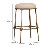 Rexington Home 65cm Cassian Linen Bar Stool