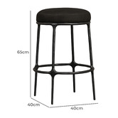 Rexington Home 65cm Cassian Cotton-Blend Bar Stool