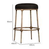 Rexington Home 65cm Cassian Cotton-Blend Bar Stool