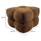 Rexington Home Annora Chenille Ottoman