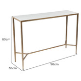 Rexington Home Jada Iron &amp; Stone Console Table