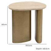 Rexington Home Fenn Travertine Side Table