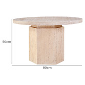 Rexington Home Sagan Travertine-Look Coffee Table