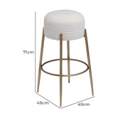Rexington Home 71cm Dozer Boucle Bar Stool