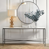 Rexington Home 78cm Debbie Marble &amp; Boucle Table Lamp