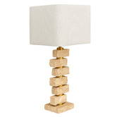 Rexington Home 78cm Debbie Marble &amp; Boucle Table Lamp