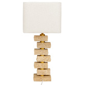 Rexington Home 78cm Debbie Marble &amp; Boucle Table Lamp