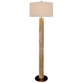 Rexington Home 165cm Lansey Marble &amp; Boucle Floor Lamp