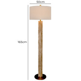 Rexington Home 165cm Lansey Marble &amp; Boucle Floor Lamp